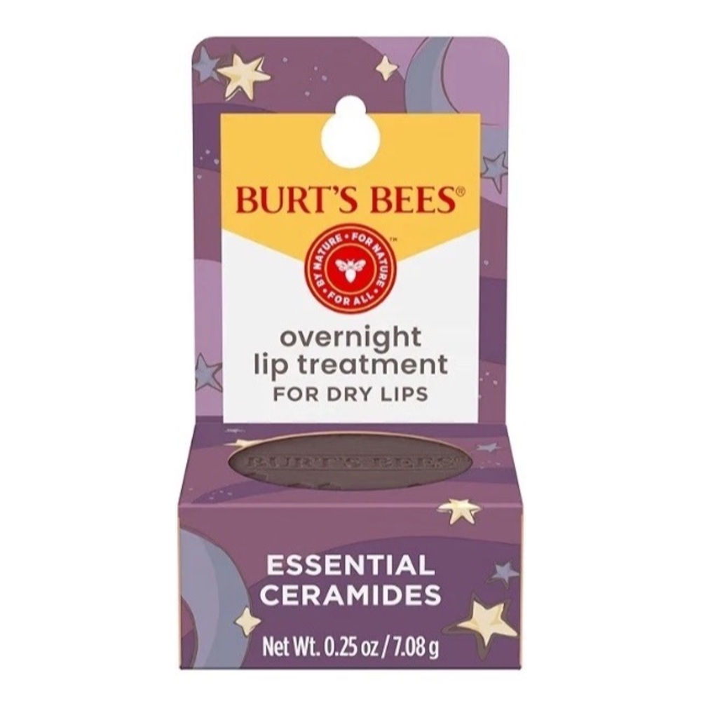 Burt's Bees Overnight Intensive Lip Treatment, Moisturizing Restorative, 0.25 oz